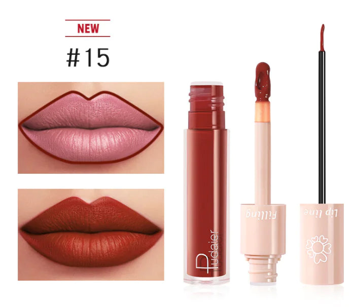 Pudaier Dual Lipstick and Lip Gloss Liquid Set