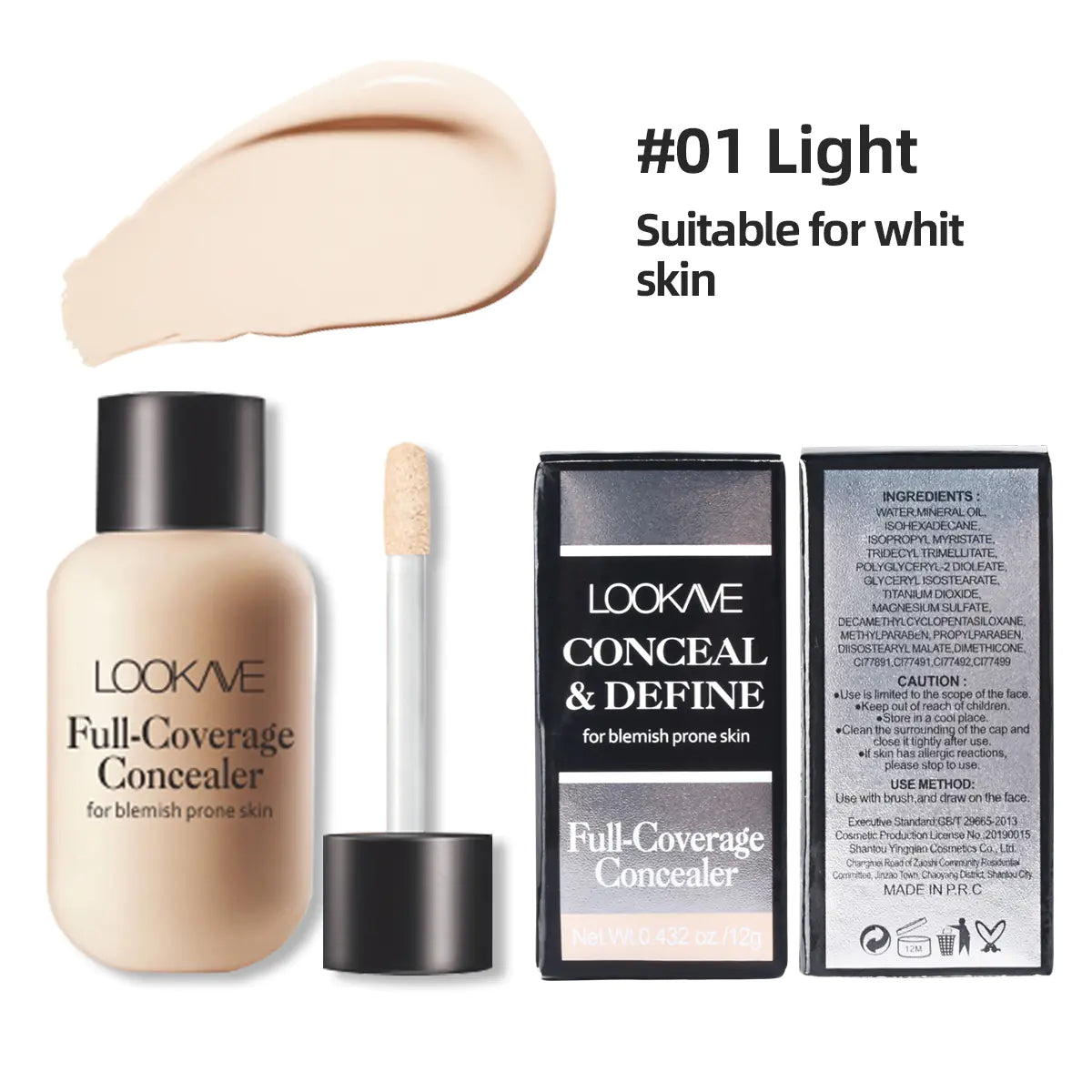 Lightweight Concealer in Small Bottle for Dark Circles
