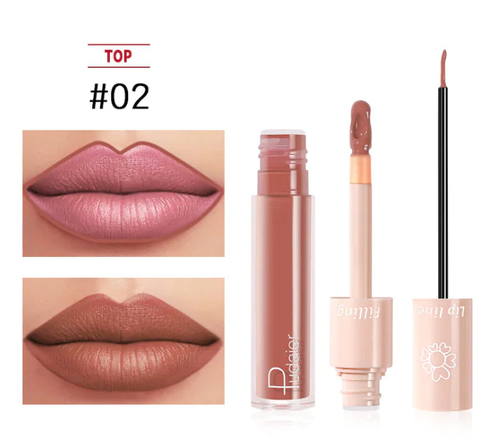 Pudaier Dual Lipstick and Lip Gloss Liquid Set
