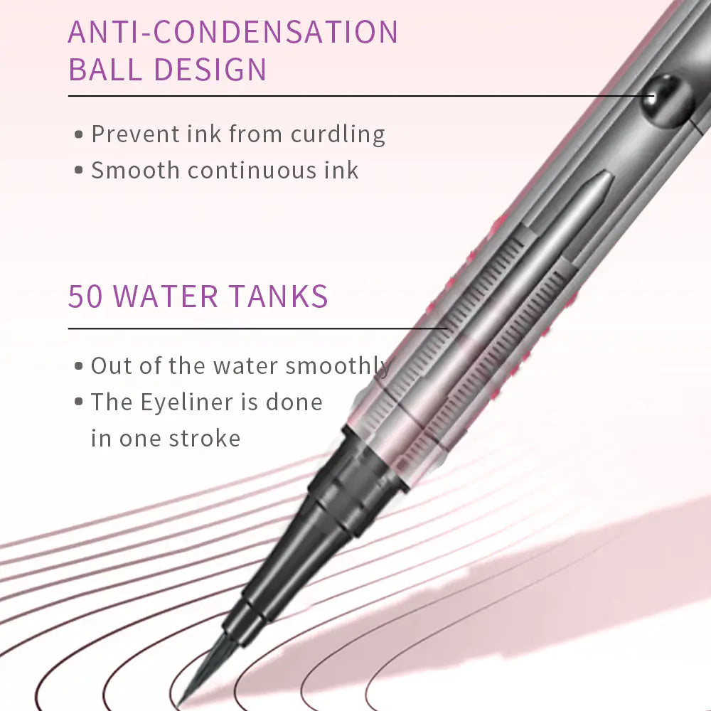 Waterproof Quick-Dry Black Eyeliner Pen (Ultra-Fine)