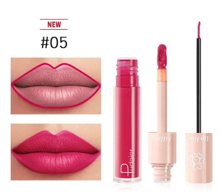 Pudaier Dual Lipstick and Lip Gloss Liquid Set
