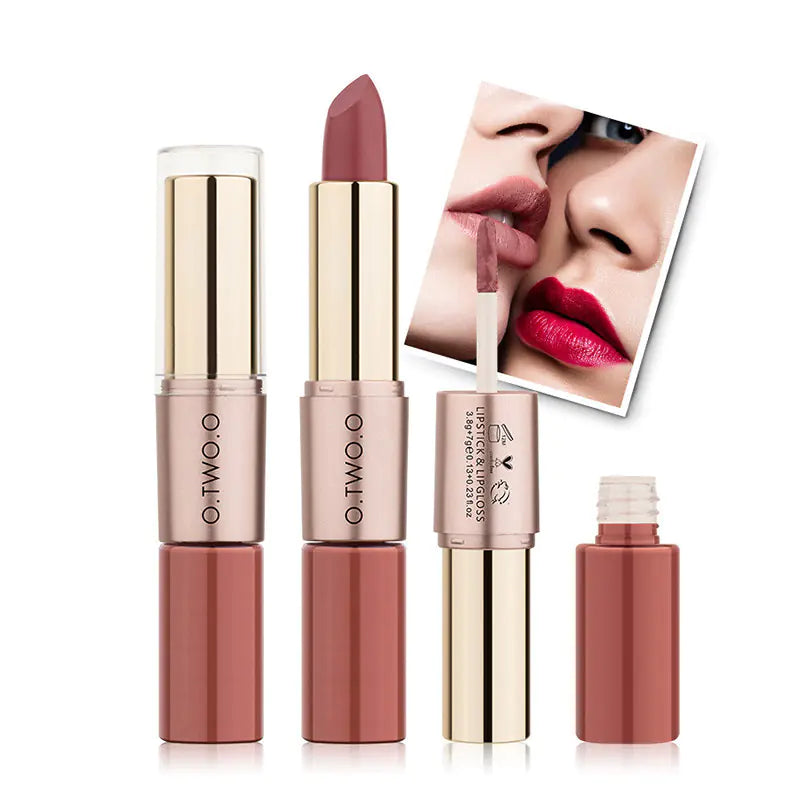 Double-headed Matte Lip Gloss Lipstick Two-in-One