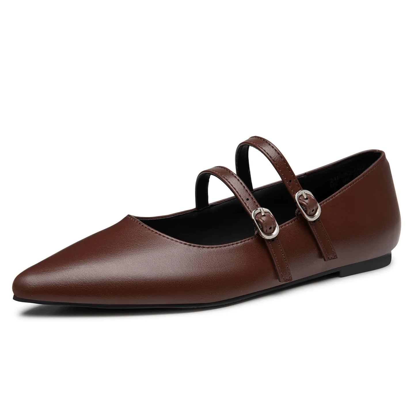 Trary Brown Flats Shoes Women Pointed Toe Mary Jane Shoes Women Ballet Flats Shoes for Women Dressy Comfortable Mary Jane Flats Slip on Womens Flats Leather Mary Jane Size 10