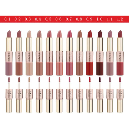 Double-headed Matte Lip Gloss Lipstick Two-in-One