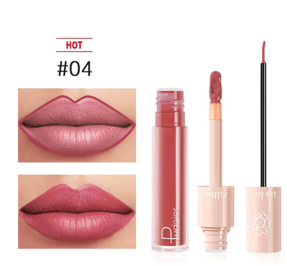 Pudaier Dual Lipstick and Lip Gloss Liquid Set